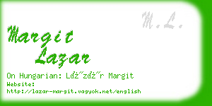 margit lazar business card